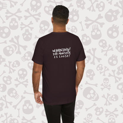 Vintage Frankenstein Tee, Halloween Shirt, Unisex Graphic T-Shirt, Horror Movie Top, Retro Costume Apparel, Spooky Gift