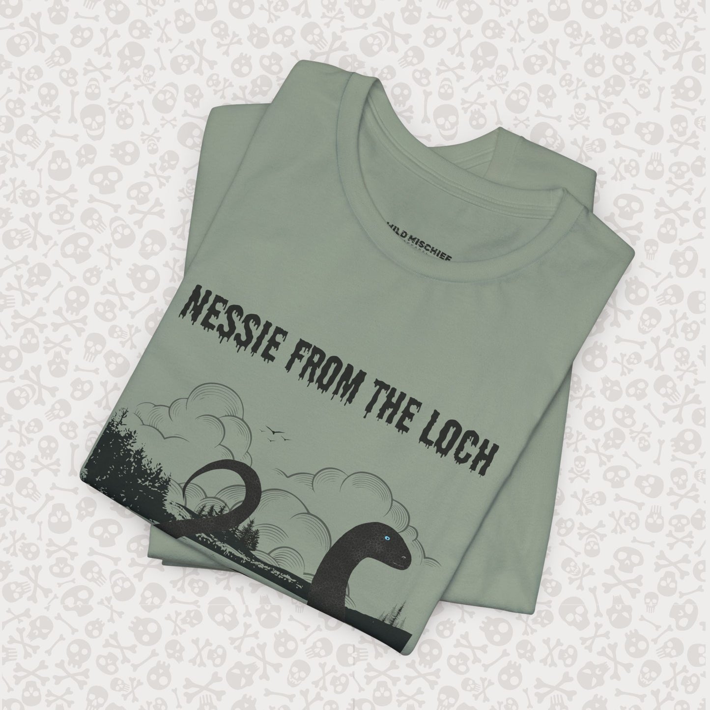 Camiseta de Nessie del Lago, camiseta de Nessie del Monstruo del Lago Ness, camiseta Cryptid, camiseta unisex de manga corta, Lago Ness