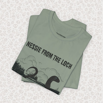 Camiseta de Nessie del Lago, camiseta de Nessie del Monstruo del Lago Ness, camiseta Cryptid, camiseta unisex de manga corta, Lago Ness