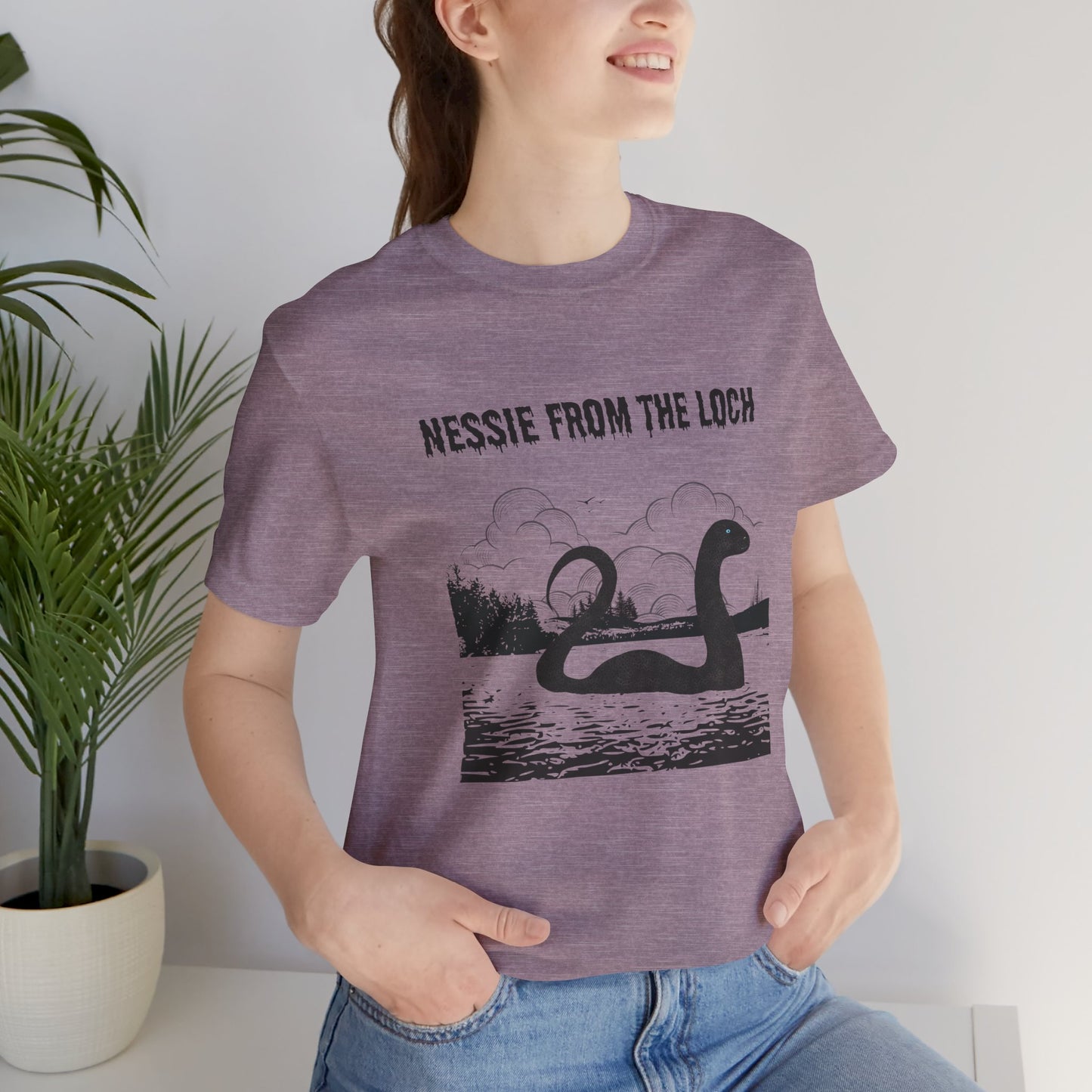 Camiseta de Nessie del Lago, camiseta de Nessie del Monstruo del Lago Ness, camiseta Cryptid, camiseta unisex de manga corta, Lago Ness