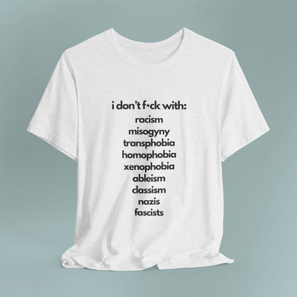 Social Justice Unisex Cotton Tee | Anti-Discrimination Shirt for Activism, Pride Events, Inclusivity, Everyday Wear