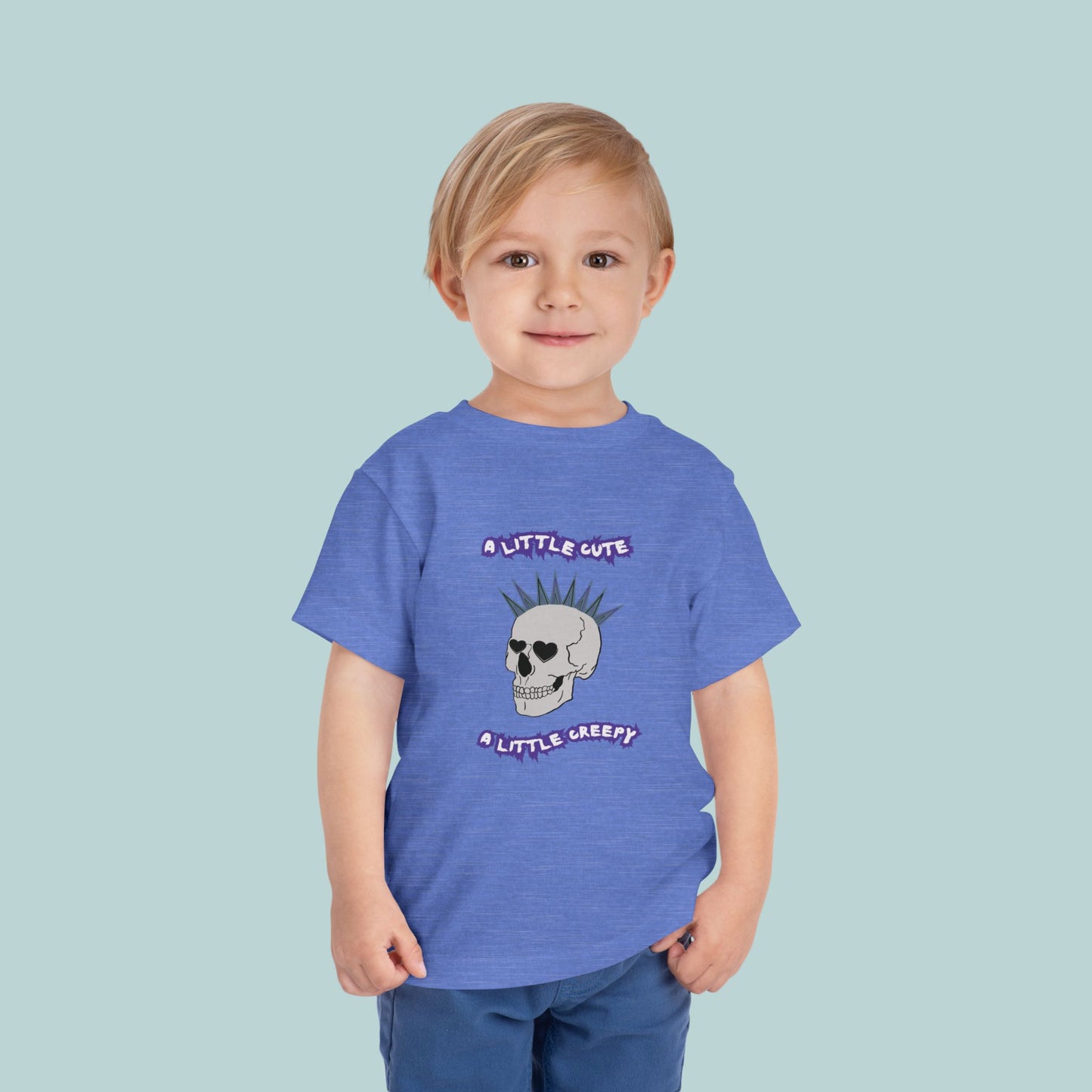 Cute & Creepy Toddler Tee, Perfect for Halloween or Valentine's Day, Kid's Punk Rock Style, Gift for Toddlers, Unique Toddler Apparel