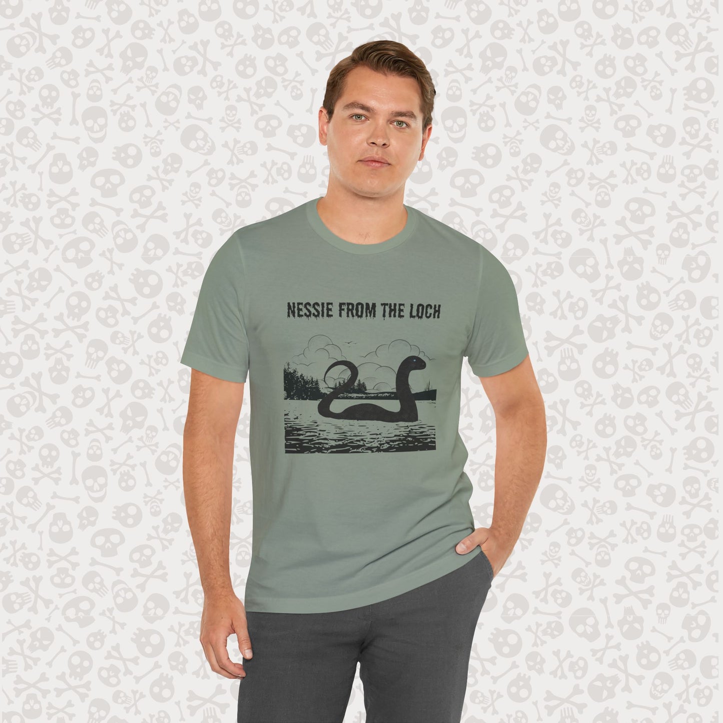 Camiseta de Nessie del Lago, camiseta de Nessie del Monstruo del Lago Ness, camiseta Cryptid, camiseta unisex de manga corta, Lago Ness