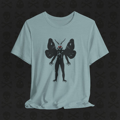 Camiseta Críptica de Mothman, Criatura Mitológica, Camiseta de Manga Corta Unisex, Camiseta de Leyenda Urbana, Camiseta de Criatura Paranormal, Camiseta Sobrenatural