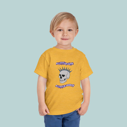 Cute & Creepy Toddler Tee, Perfect for Halloween or Valentine's Day, Kid's Punk Rock Style, Gift for Toddlers, Unique Toddler Apparel