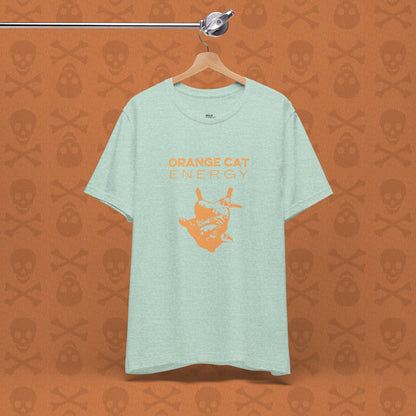 Orange Cat Energy T-Shirt | Funny Cat Shirt | Cute Cat Lover Gift | Lazy Cat Graphic Tee | Orange Cat Mom Shirt | Pet Humor Tee