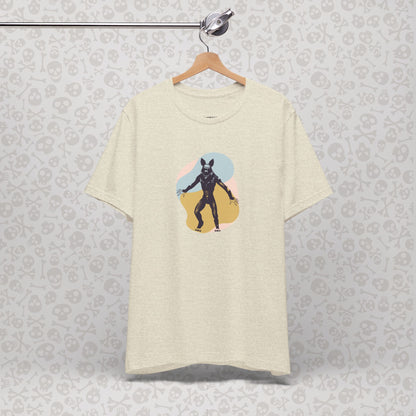 Camiseta abstracta con gráfico de hombre lobo, unisex, de Halloween, de terror, de luna llena, de Teen Wolf, de Cryptids