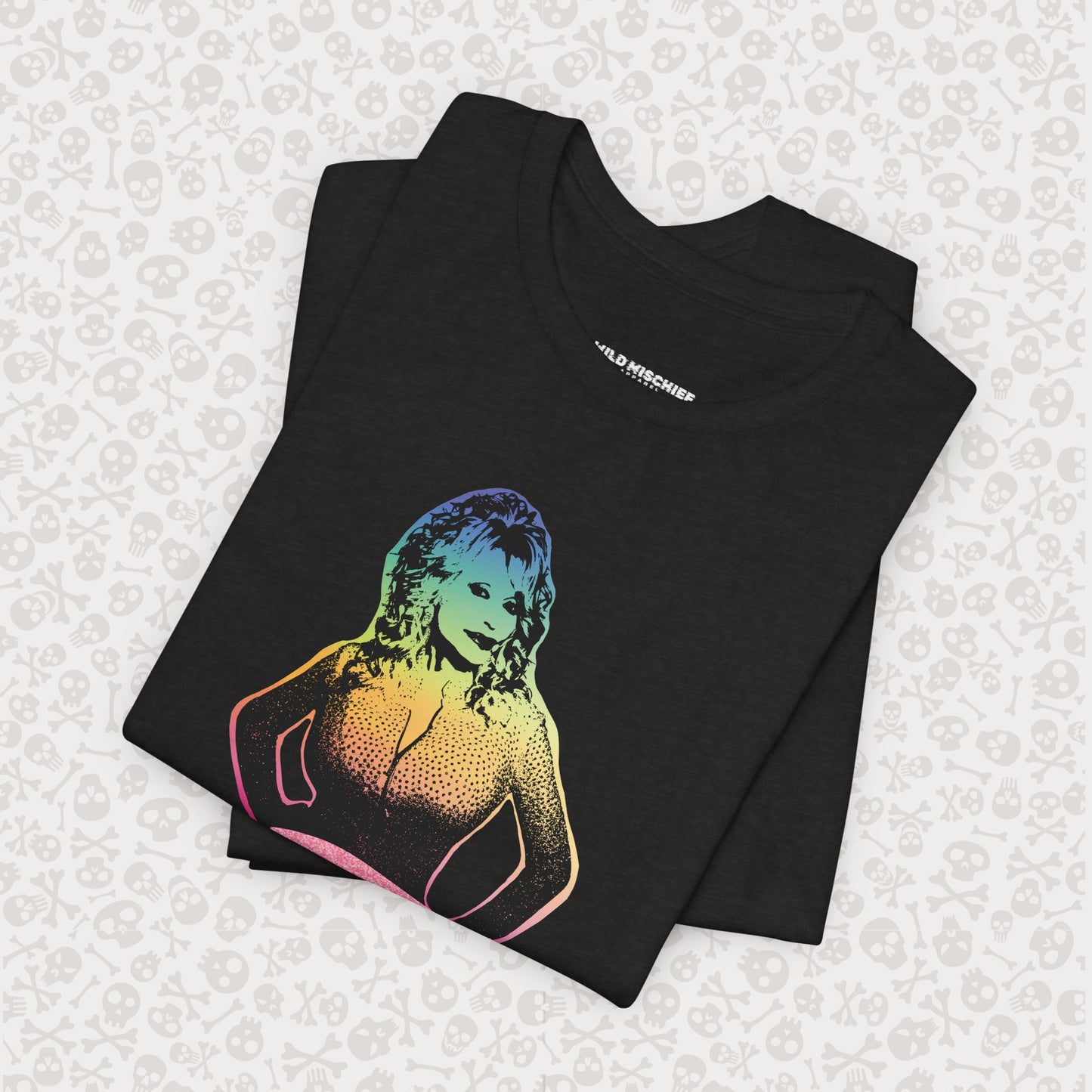 Rainbow Dolly Parton Tee, Dolly Pride Shirt, Unisex Graphic T-Shirt, Music Fan Gift, Concert Apparel, Gay Country Western Clothing