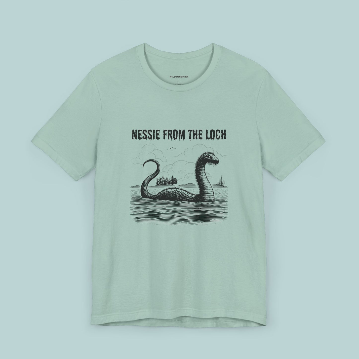 Nessie from the Loch Tee, Nessie Loch Ness Monster T-Shirt, Cryptid Tee, Unisex Jersey Short Sleeve Shirt, Loch Ness