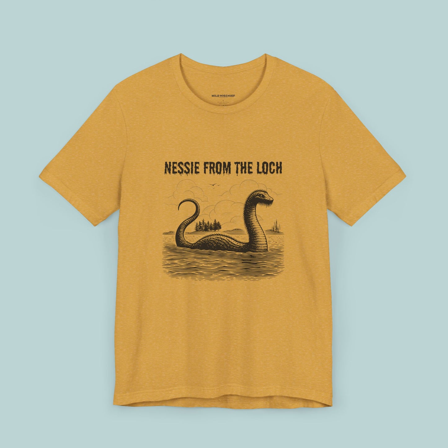 Nessie from the Loch Tee, Nessie Loch Ness Monster T-Shirt, Cryptid Tee, Unisex Jersey Short Sleeve Shirt, Loch Ness