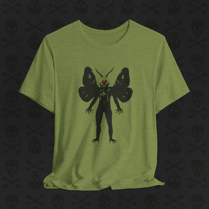 Camiseta Críptica de Mothman, Criatura Mitológica, Camiseta de Manga Corta Unisex, Camiseta de Leyenda Urbana, Camiseta de Criatura Paranormal, Camiseta Sobrenatural