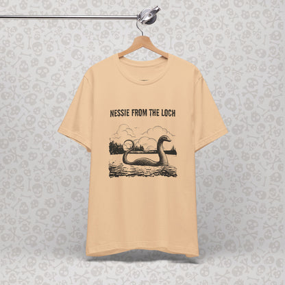 Nessie from the Loch Tee, Nessie Loch Ness Monster T-Shirt, Cryptid Tee, Unisex Jersey Short Sleeve Shirt, Loch Ness