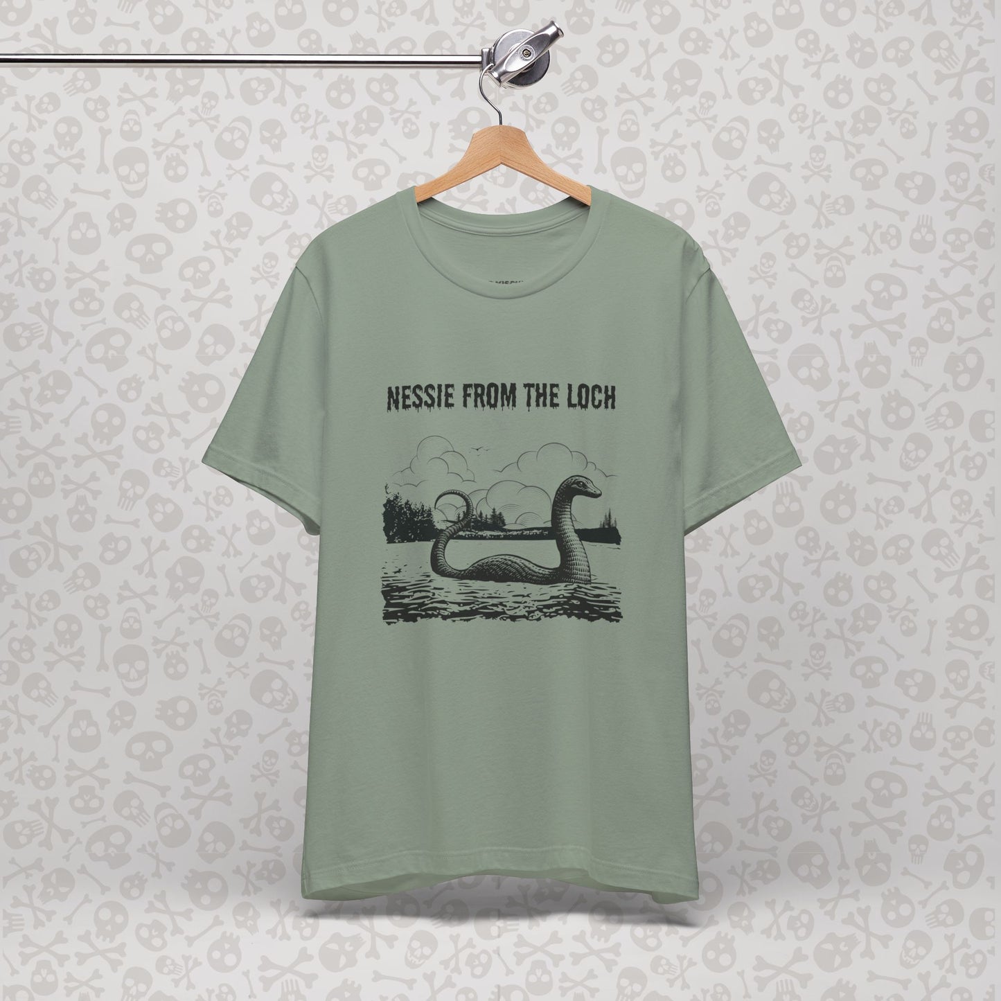 Nessie from the Loch Tee, Nessie Loch Ness Monster T-Shirt, Cryptid Tee, Unisex Jersey Short Sleeve Shirt, Loch Ness
