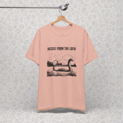 Nessie from the Loch Tee, Nessie Loch Ness Monster T-Shirt, Cryptid Tee, Unisex Jersey Short Sleeve Shirt, Loch Ness