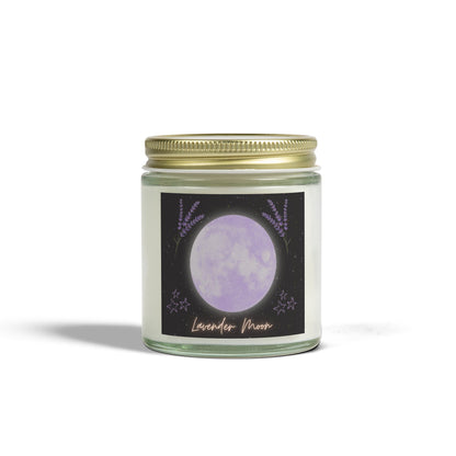 Lavender Moon Candle, Hand Poured Coconut Apricot Wax, Relaxing Aromatherapy Candle, Home Fragrance Decor, Gift for Her, Self Care, Witchy