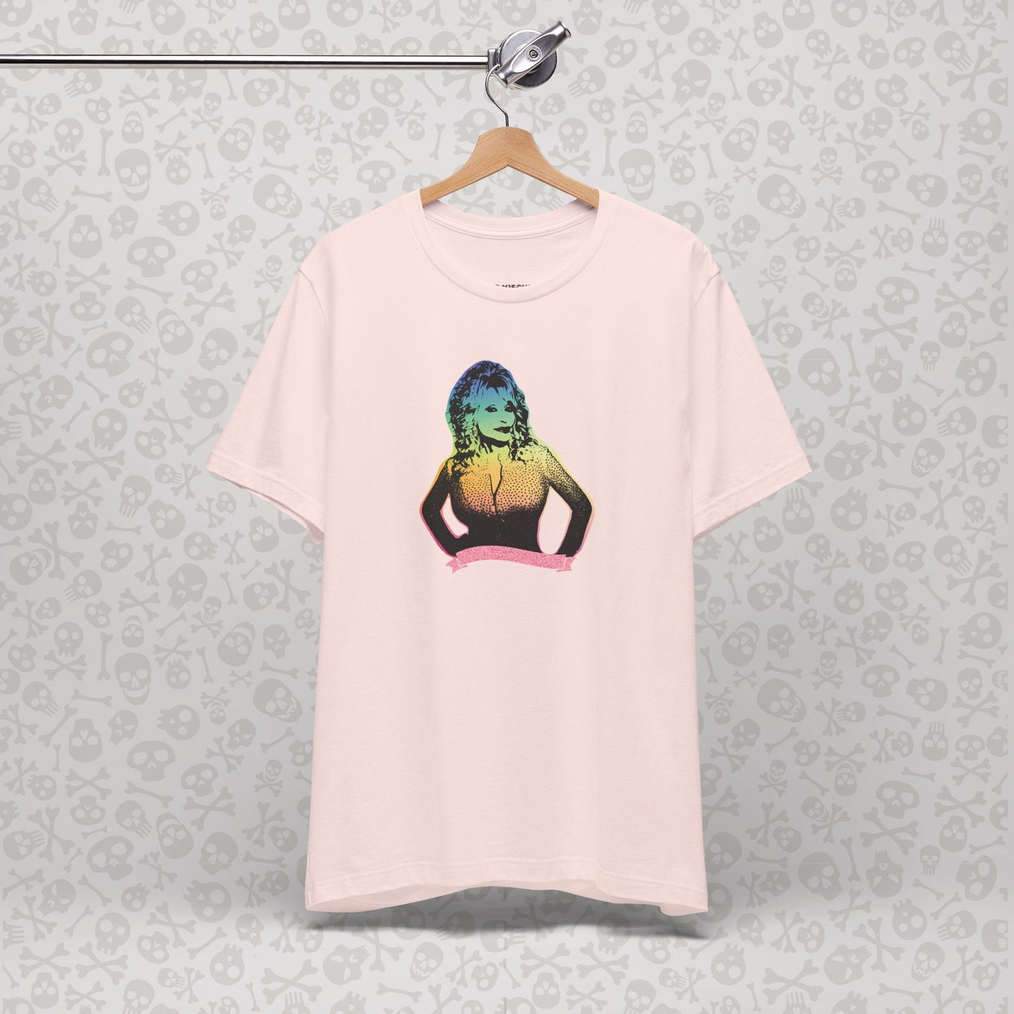 Rainbow Dolly Parton Tee, Dolly Pride Shirt, Unisex Graphic T-Shirt, Music Fan Gift, Concert Apparel, Gay Country Western Clothing