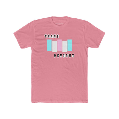 Trans Deviant Graphic T-Shirt, Trans Pride Unisex Cotton Crew Tee, LGBTQ+ Apparel, Gift for Pride Month, Inclusive Fashion, Transgender