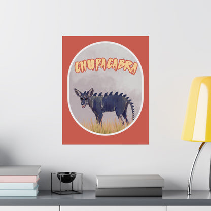 Chupacabra Art Print Poster, Quirky Wall Decor, Cryptids Lover Gift, Unique Home Decoration, Mythical Creature Art, Fun Artwork, Cryptids