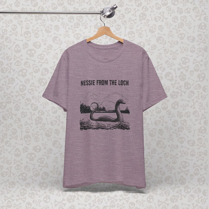 Nessie from the Loch Tee, Nessie Loch Ness Monster T-Shirt, Cryptid Tee, Unisex Jersey Short Sleeve Shirt, Loch Ness
