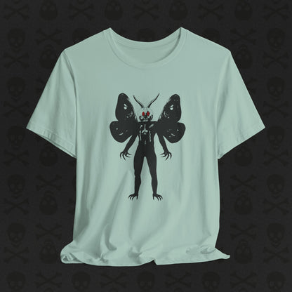 Camiseta Críptica de Mothman, Criatura Mitológica, Camiseta de Manga Corta Unisex, Camiseta de Leyenda Urbana, Camiseta de Criatura Paranormal, Camiseta Sobrenatural