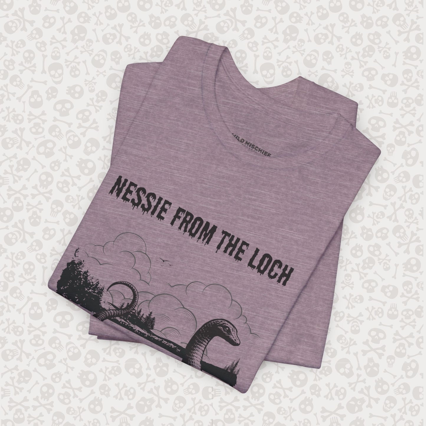 Nessie from the Loch Tee, Nessie Loch Ness Monster T-Shirt, Cryptid Tee, Unisex Jersey Short Sleeve Shirt, Loch Ness