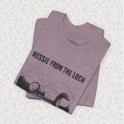Nessie from the Loch Tee, Nessie Loch Ness Monster T-Shirt, Cryptid Tee, Unisex Jersey Short Sleeve Shirt, Loch Ness