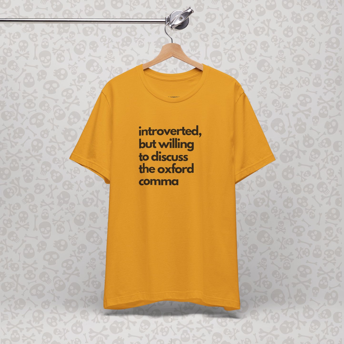Oxford Comma Introvert Humor Tee - Gift for Book Lovers, Typography Tee