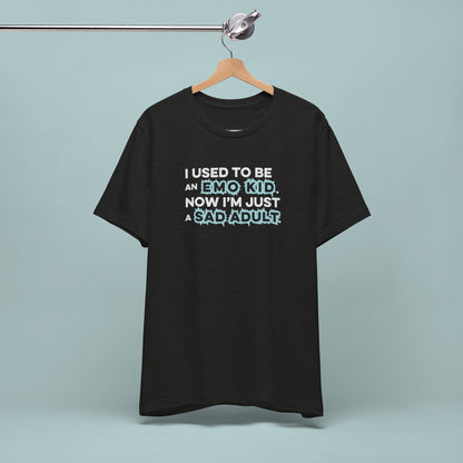 Former Emo Kid T-Shirt, Unisex Short Sleeve Tee, Gift for Sad Adults, Emo Fashion Tee, Casual Everyday Wear, Funny T-Shirt