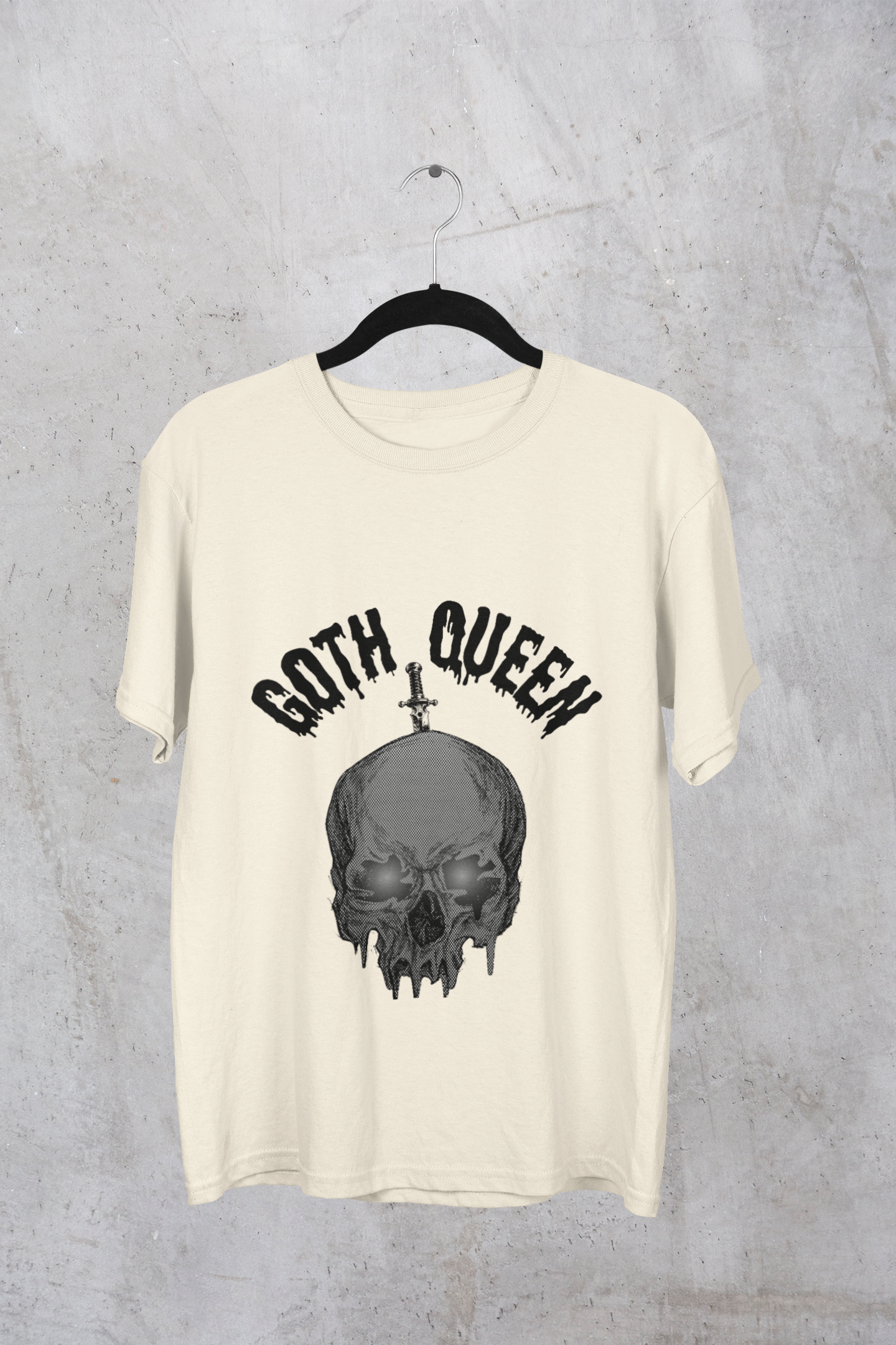 Goth Queen Skull and Dagger T-Shirt, Alternative, Punk, Rock, Emo, Grunge Clothing