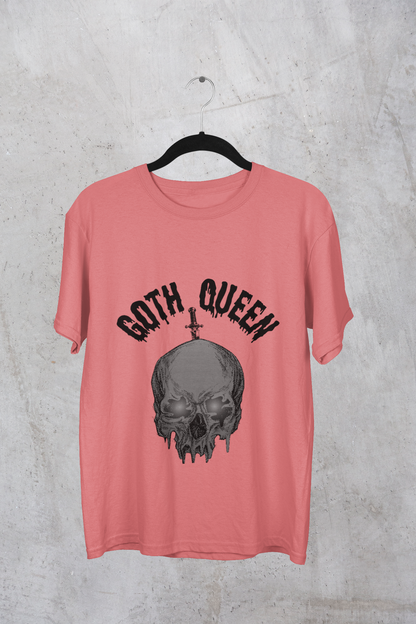 Goth Queen Skull and Dagger T-Shirt, Alternative, Punk, Rock, Emo, Grunge Clothing