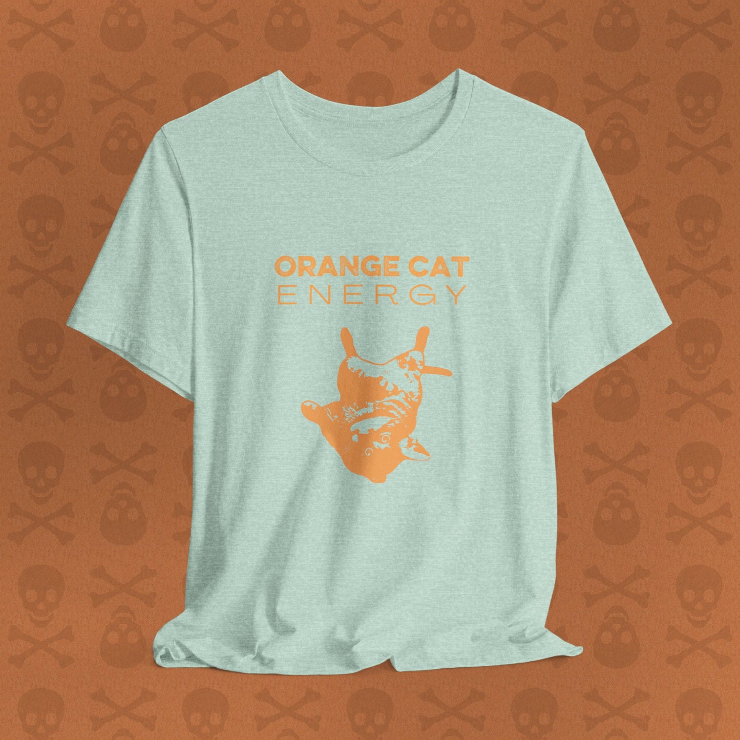 Orange Cat Energy T-Shirt | Funny Cat Shirt | Cute Cat Lover Gift | Lazy Cat Graphic Tee | Orange Cat Mom Shirt | Pet Humor Tee