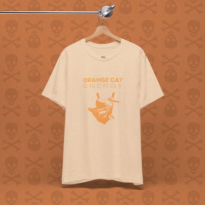 Orange Cat Energy T-Shirt | Funny Cat Shirt | Cute Cat Lover Gift | Lazy Cat Graphic Tee | Orange Cat Mom Shirt | Pet Humor Tee