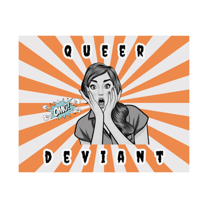 Queer Deviant Matte Horizontal Print Poster - Bold Comic Art for LGBTQ+ Celebration