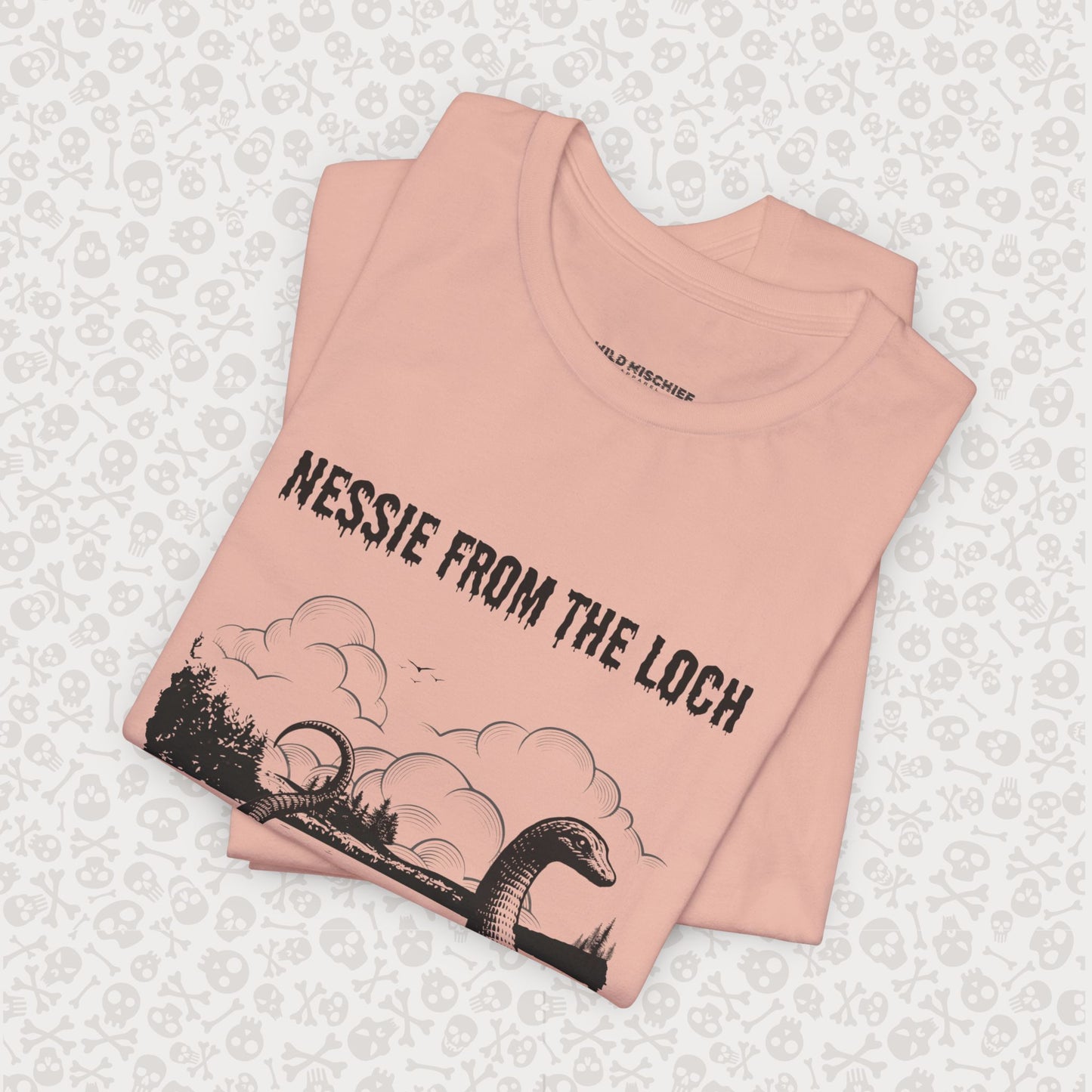 Nessie from the Loch Tee, Nessie Loch Ness Monster T-Shirt, Cryptid Tee, Unisex Jersey Short Sleeve Shirt, Loch Ness