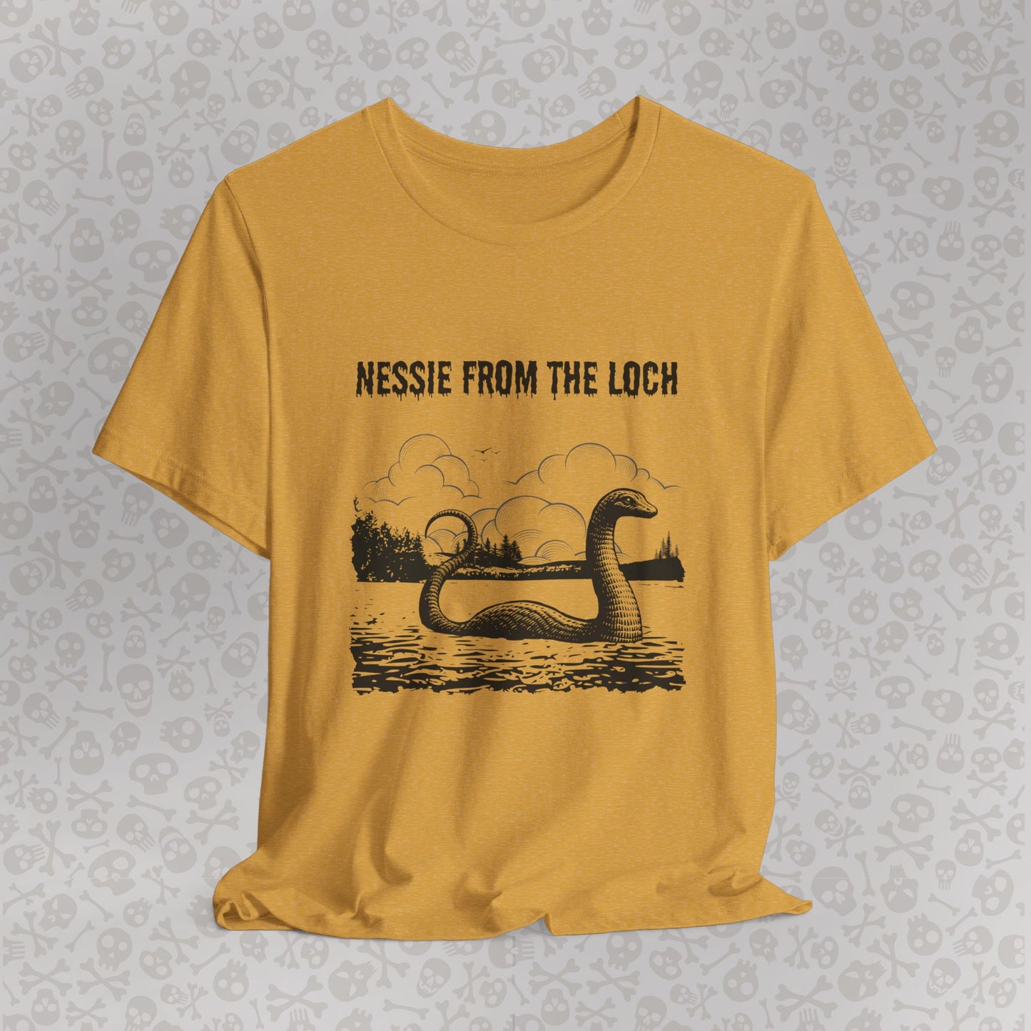 Nessie from the Loch Tee, Nessie Loch Ness Monster T-Shirt, Cryptid Tee, Unisex Jersey Short Sleeve Shirt, Loch Ness