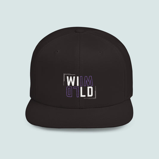 Wild Mischief "Wild" Flat Bill Snapback Hat | Stylish Casual Cap, Perfect for Streetwear, Events, Sports, Gift Ideas, WIMOLD Design