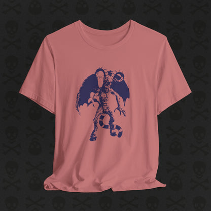 Camiseta Jersey Devil Cryptid, camiseta gráfica de criatura mítica. Camiseta unisex de manga corta, camiseta gráfica única para entusiastas de los críptidos.