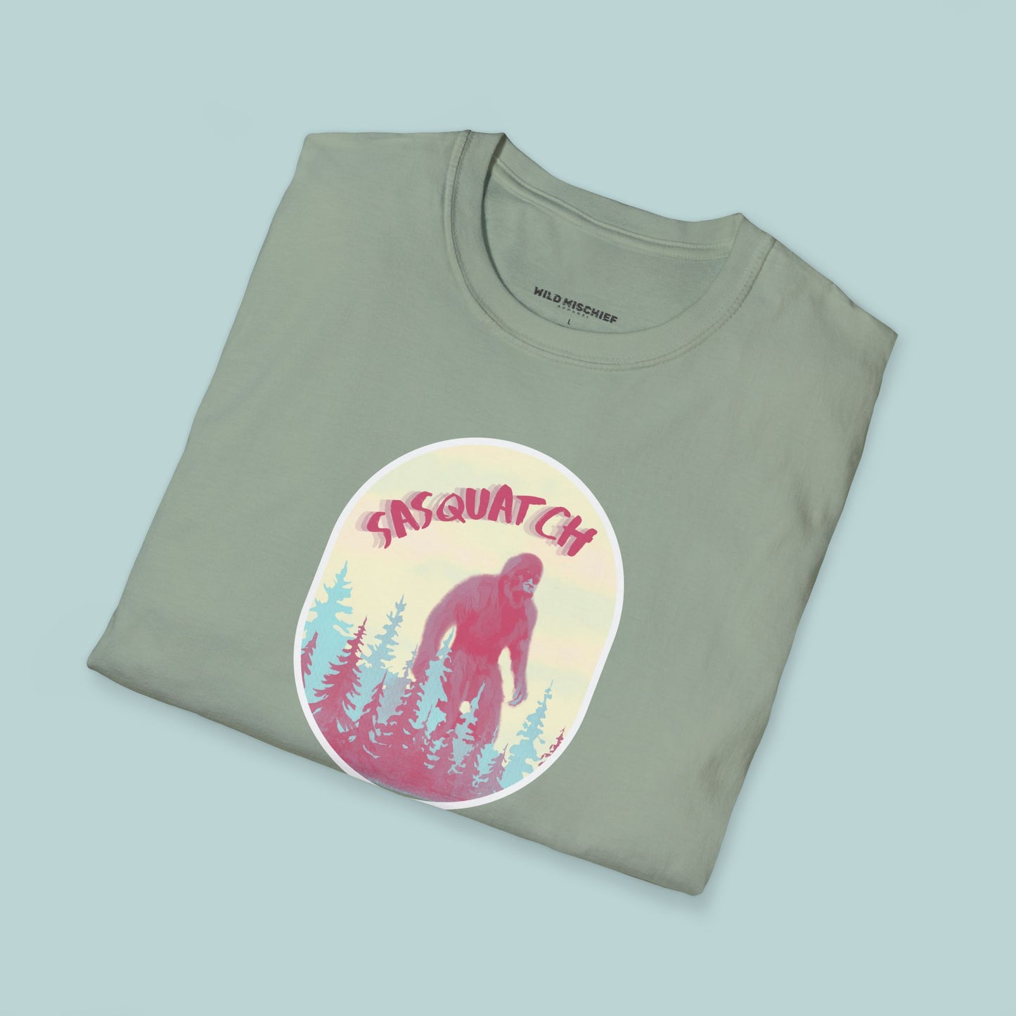 Sasquatch Adventure T-Shirt, Unisex Softstyle Tee, Nature Lover Gift, Camping Shirt, Funny Outdoor Apparel, Hiking Outfit, Cryptid T-Shirt