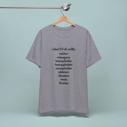 Social Justice Unisex Cotton Tee | Anti-Discrimination Shirt for Activism, Pride Events, Inclusivity, Everyday Wear