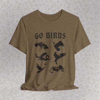 Go Birds Cryptids T-Shirt, Bird Cryptid Tee, Thunderbird Shirt, Snallygaster, Griffin, Phoenix, Devil Bird, Terror Bird, Philadelphia Shirt