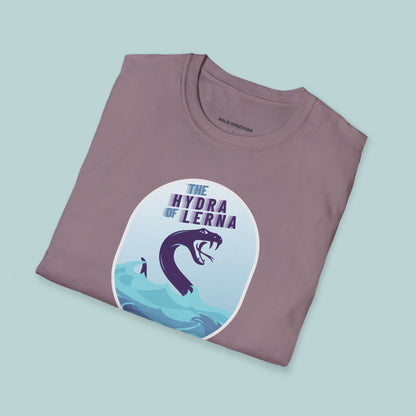 Hydra of Lerna Graphic Unisex T-Shirt - Mythical Creature Tees, Cryptids T-Shirts, Serpent Monster