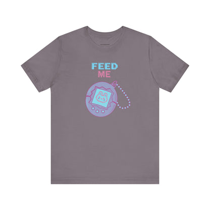 90s "Feed Me" Tamagotchi T-Shirt, Virtual Pet Nostalgia, Unisex Tee, Retro Video Game Shirt, Vintage Gamer Gift, 1990s Pop Culture Top