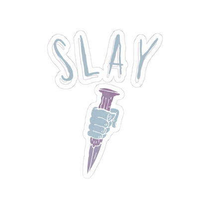 "Slay" Kiss-Cut Sticker - Vampire Slayer Sticker, Laptop Sticker