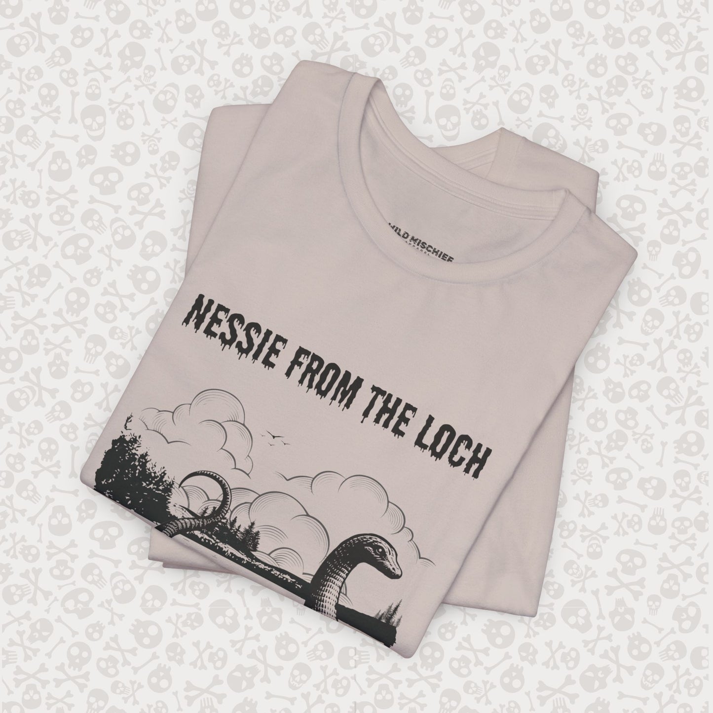 Nessie from the Loch Tee, Nessie Loch Ness Monster T-Shirt, Cryptid Tee, Unisex Jersey Short Sleeve Shirt, Loch Ness