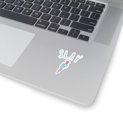 "Slay" Kiss-Cut Sticker - Vampire Slayer Sticker, Laptop Sticker