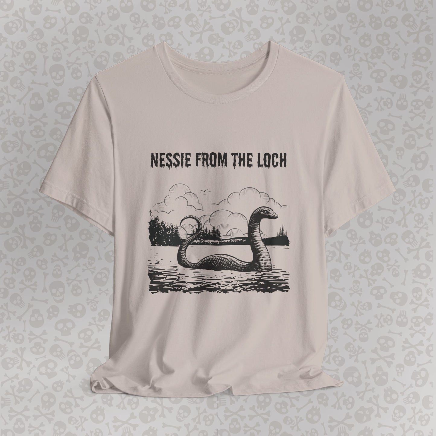 Nessie from the Loch Tee, Nessie Loch Ness Monster T-Shirt, Cryptid Tee, Unisex Jersey Short Sleeve Shirt, Loch Ness