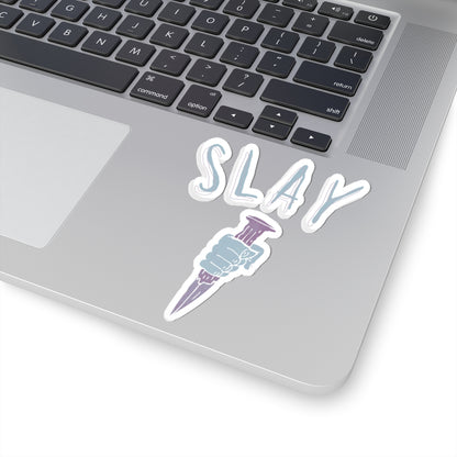 "Slay" Kiss-Cut Sticker - Vampire Slayer Sticker, Laptop Sticker