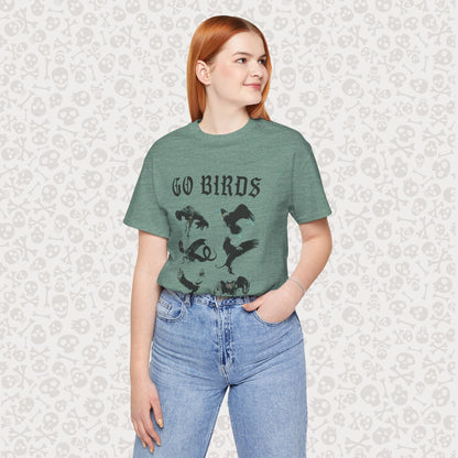 Go Birds Cryptids T-Shirt, Bird Cryptid Tee, Thunderbird Shirt, Snallygaster, Griffin, Phoenix, Devil Bird, Terror Bird, Philadelphia Shirt