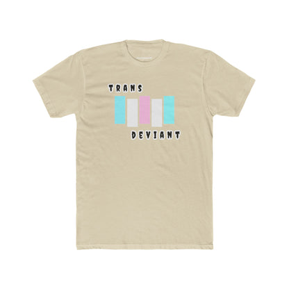 Trans Deviant Graphic T-Shirt, Trans Pride Unisex Cotton Crew Tee, LGBTQ+ Apparel, Gift for Pride Month, Inclusive Fashion, Transgender