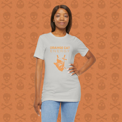 Orange Cat Energy T-Shirt | Funny Cat Shirt | Cute Cat Lover Gift | Lazy Cat Graphic Tee | Orange Cat Mom Shirt | Pet Humor Tee